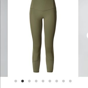 Lulu, All The Right Places Crop II Size 4 color:Fatigue green 23” Inseam